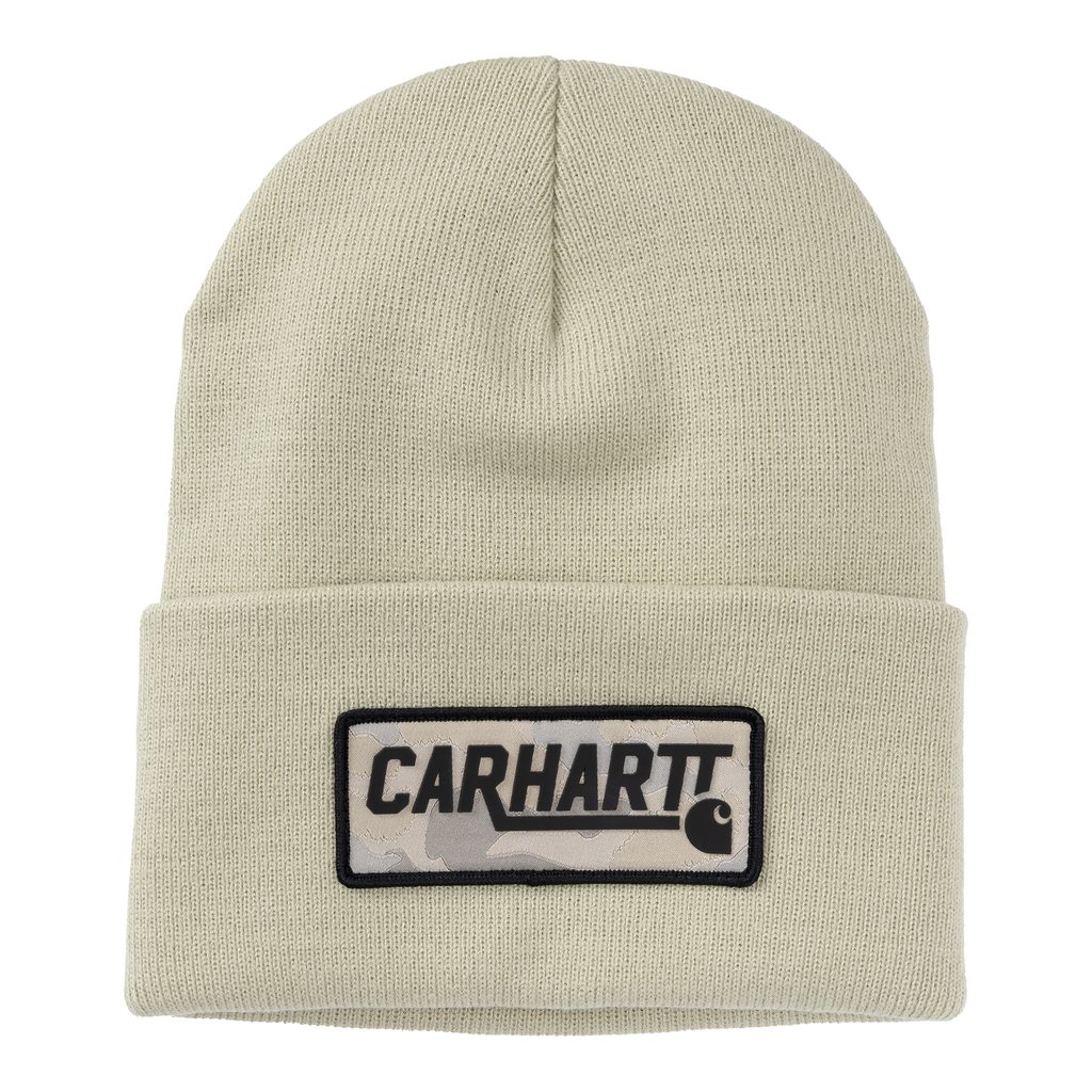 Carhartt Mens Camo Patch Cuffed Beanie
