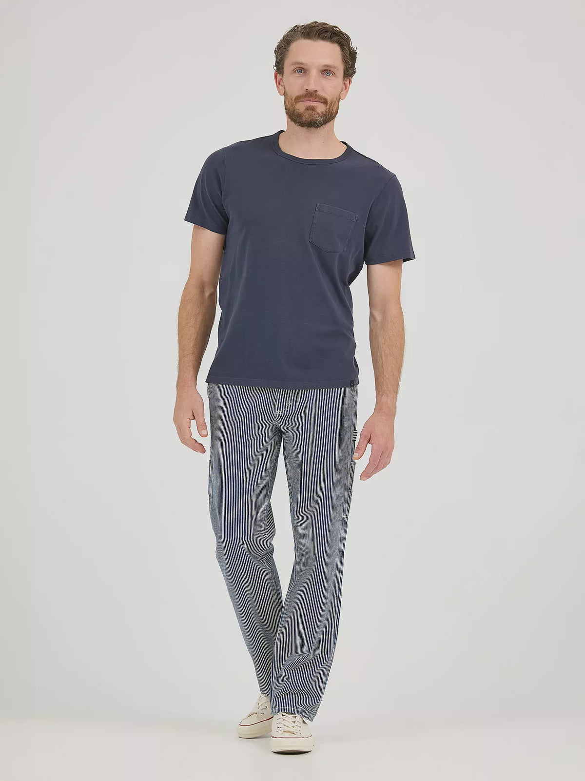 Lee Men's Legendary Railroad Stripe Loose Carpenter Jean