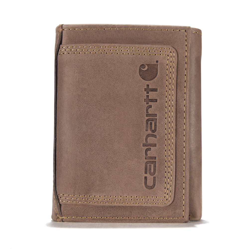 Carhartt Leather Triple-Stitched Trifold Wallet