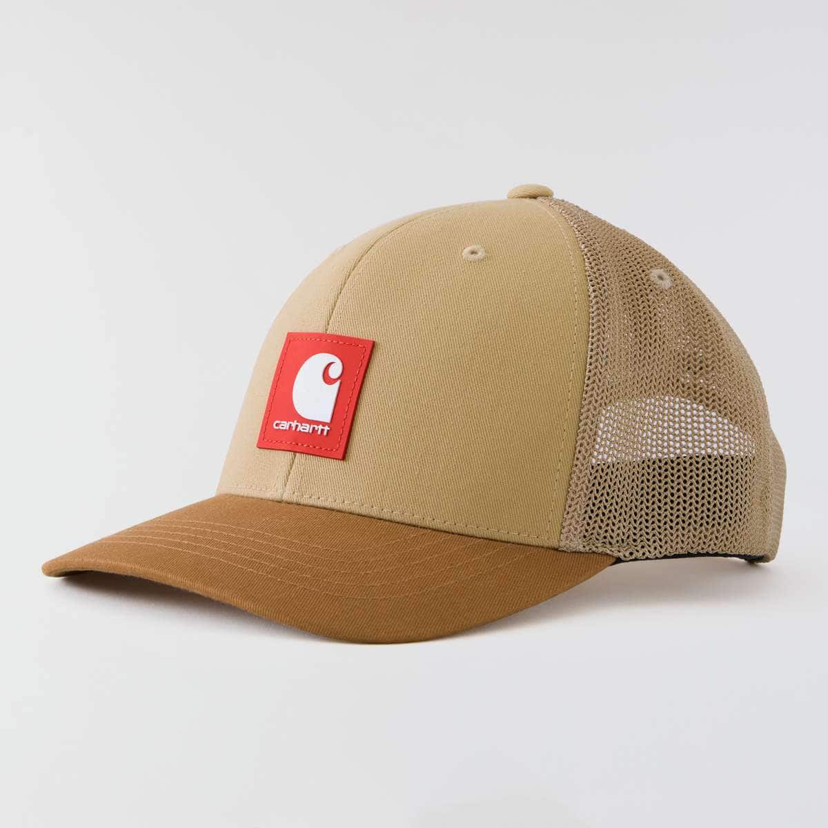 Carhartt Rugged Flex™ Oakland Rubber Patch Cap — Sandstone/Carhartt Brown, product view