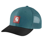 Carhartt Rugged Flex™ Oakland Rubber Patch Cap — Harbor Teal/Black, product view