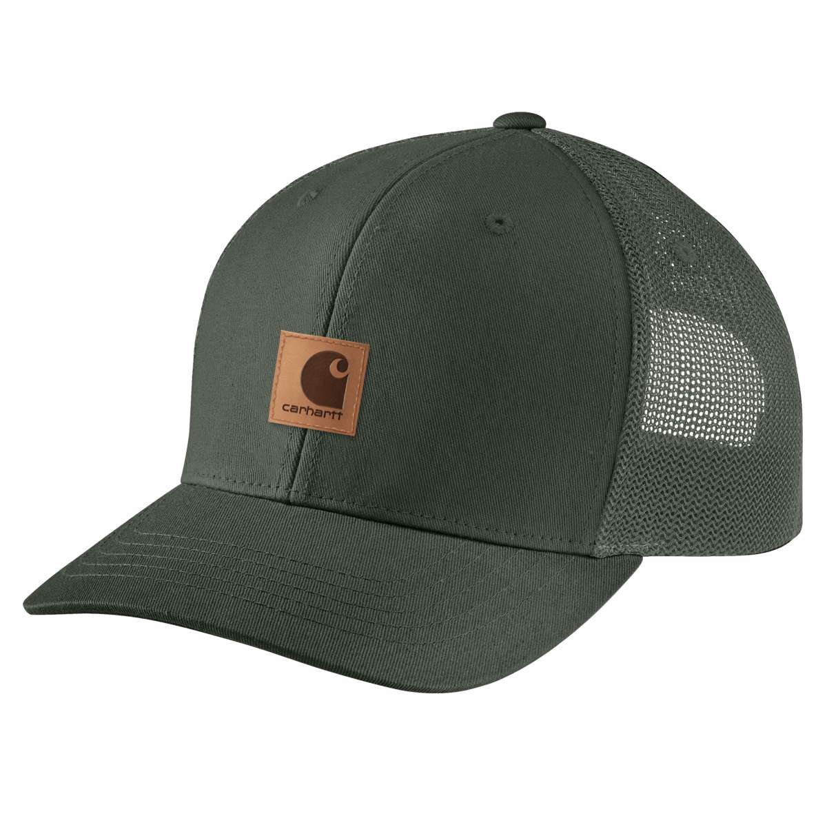 Carhartt Oakland Leatherette Cap — Forestry Green, product view