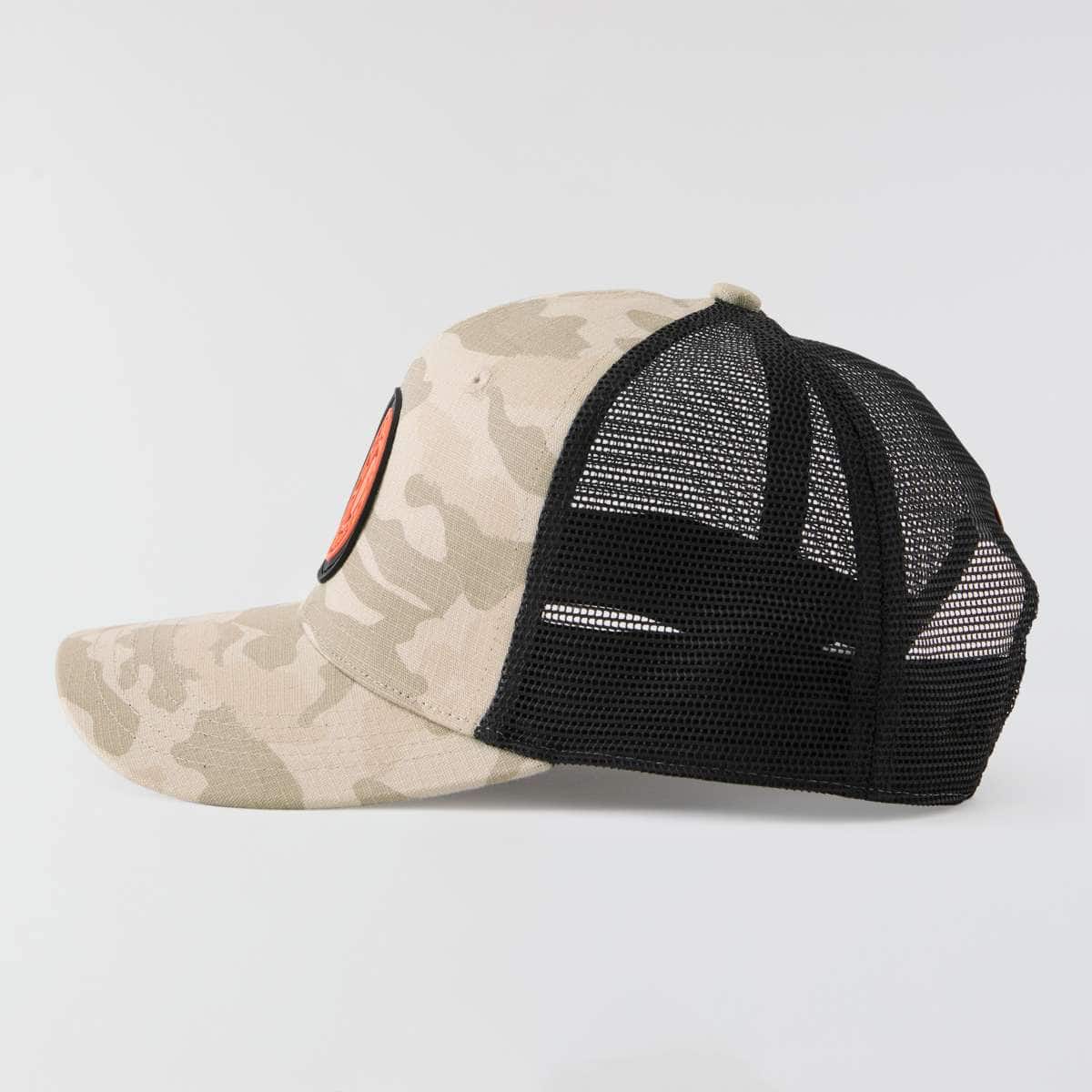 Carhartt 107342 Oakland Built To Last Camo Cap — Fossil Tan Camo, side view