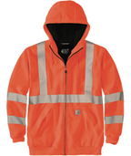 Carhartt High-Visibility Rain Defender Thermal-Lined Full Zip Class 3 Sweatshirt