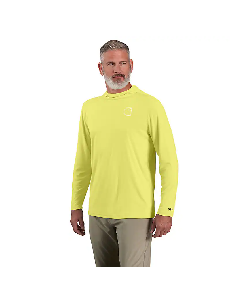 Carhartt Force Sun Defender™ Lightweight Long-Sleeve Hooded Logo Graphic T-Shirt