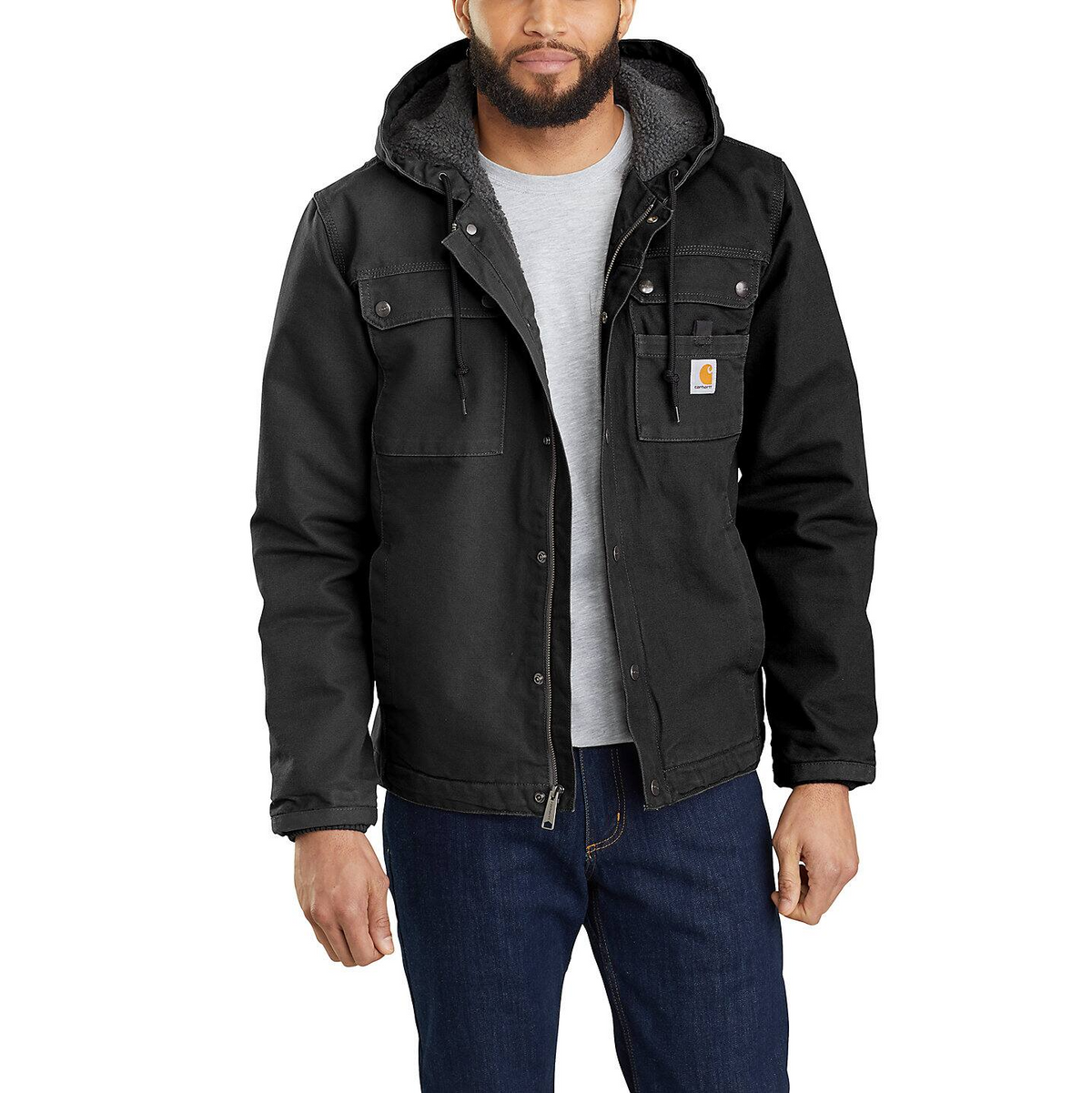 Carhartt Relaxed Fit Washed Duck Sherpa-Lined Utility Jacket