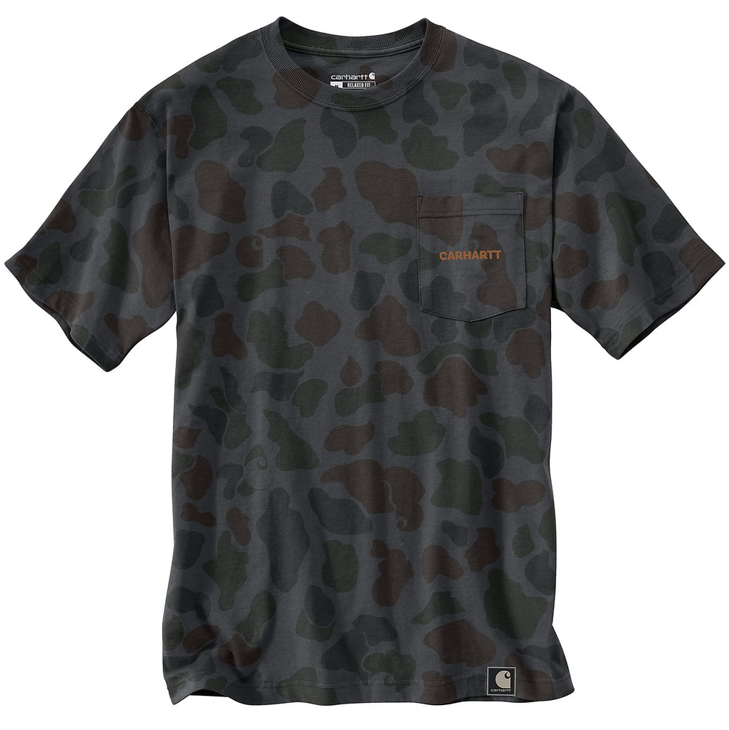 Carhartt Relaxed Fit Lightweight Short-Sleeve Pocket Camo Logo Graphic T-Shirt