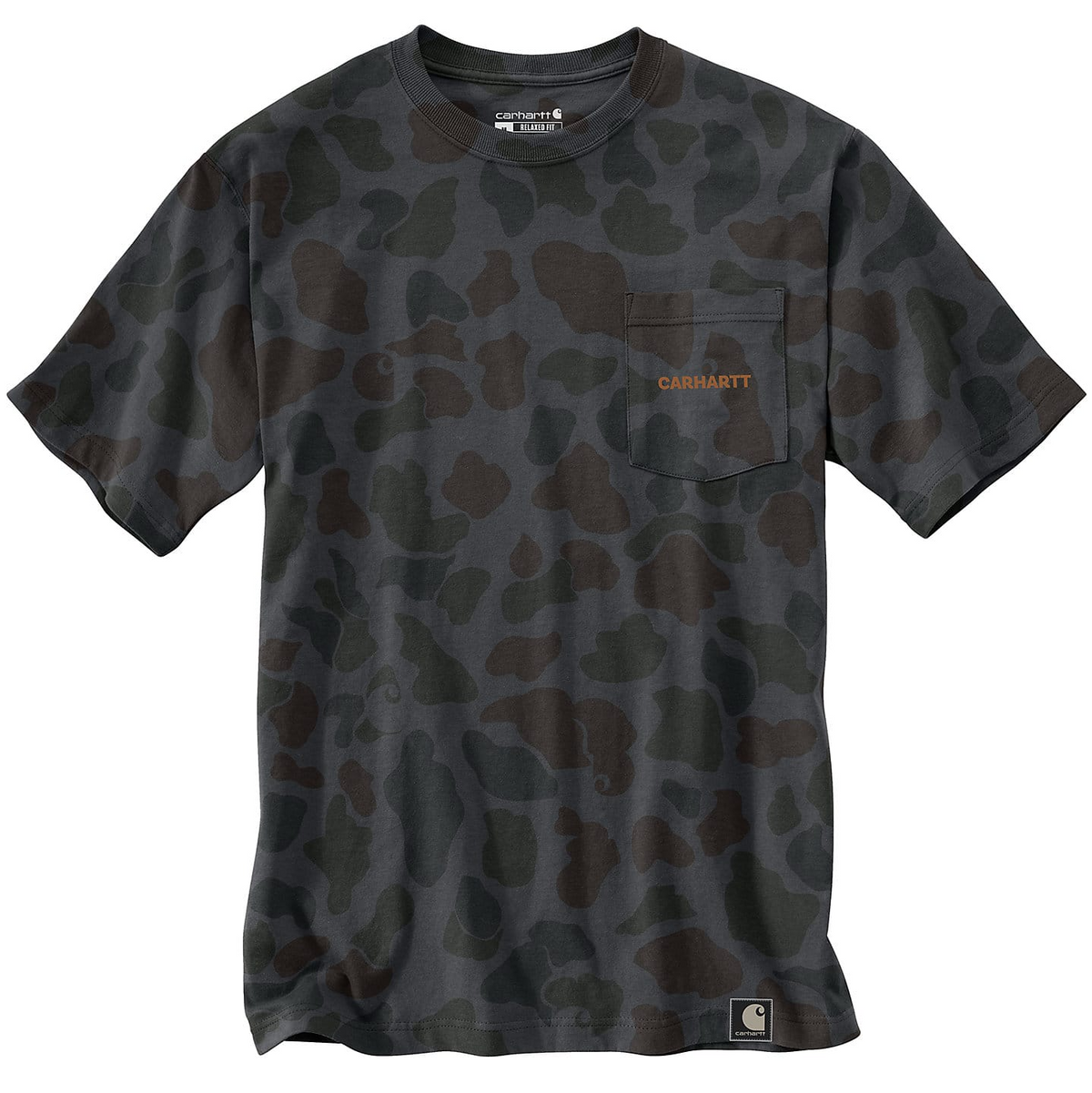 Carhartt Relaxed Fit Lightweight Short-Sleeve Pocket Camo Logo Graphic T-Shirt