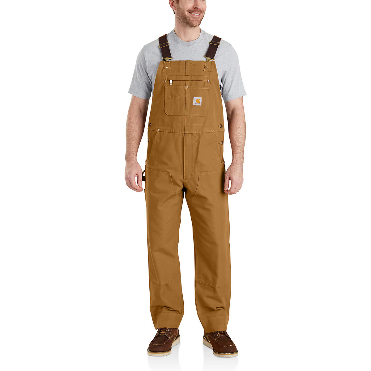Carhartt Relaxed Fit Duck Bib Overall - CARHARTT BROWN