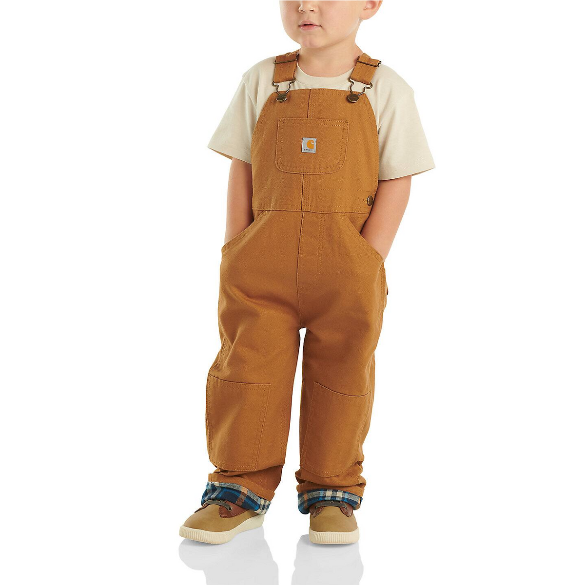 Carhartt Kids' Canvas Bib Overall Flannel-Lined (Baby/Toddler)