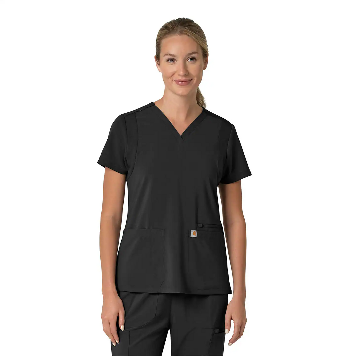 Carhartt Women's Force Cross-Flex Flex Panel V-Neck Scrub Top