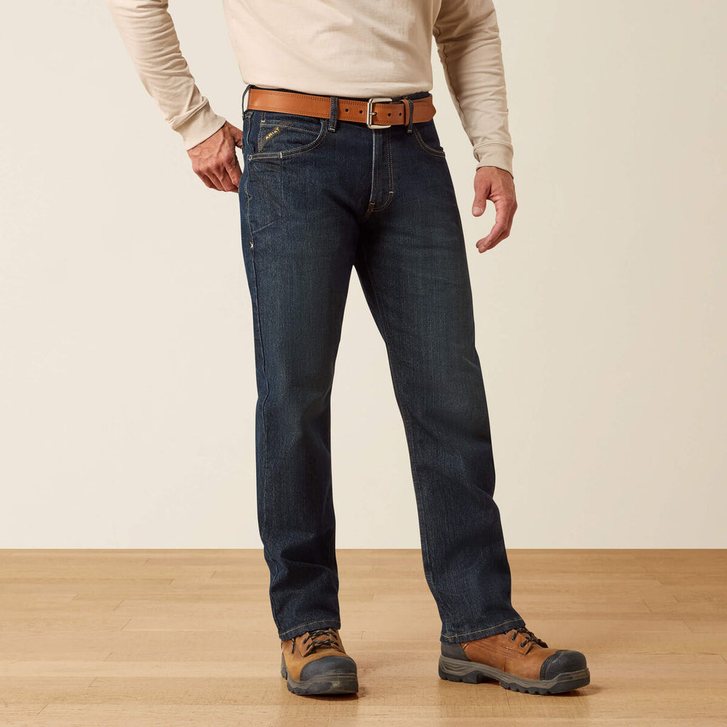 Ariat Rebar M4 Relaxed DuraStretch Basic Stackable Straight Leg Jean — Blackstone, manufacturer product image