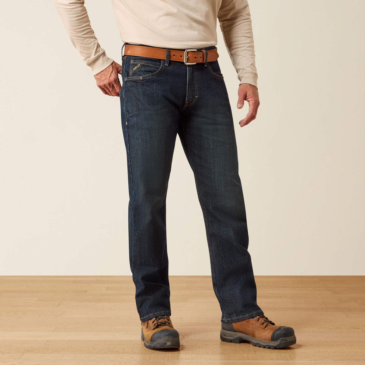 Ariat Rebar M4 Relaxed DuraStretch Basic Stackable Straight Leg Jean — Blackstone, manufacturer product image