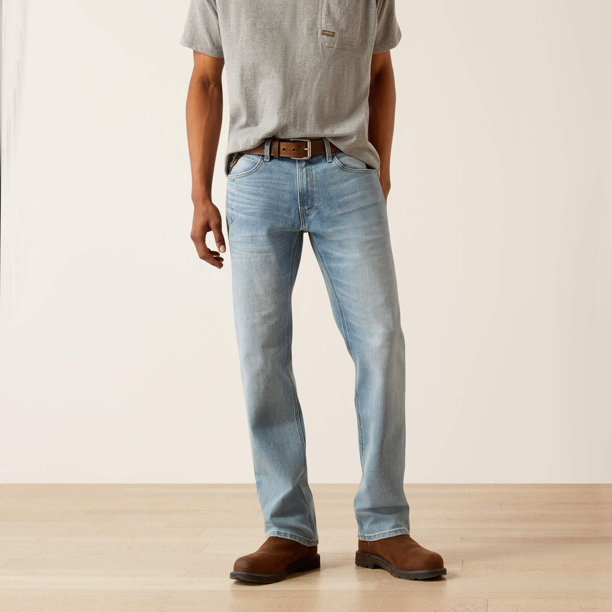 Ariat Rebar M4 Relaxed DuraStretch Basic Stackable Straight Leg Jean — Shoreline, manufacturer product image