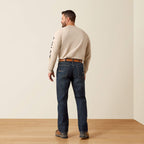Ariat Rebar M4 Relaxed DuraStretch Basic Stackable Straight Leg Jean — Blackstone, manufacturer back view