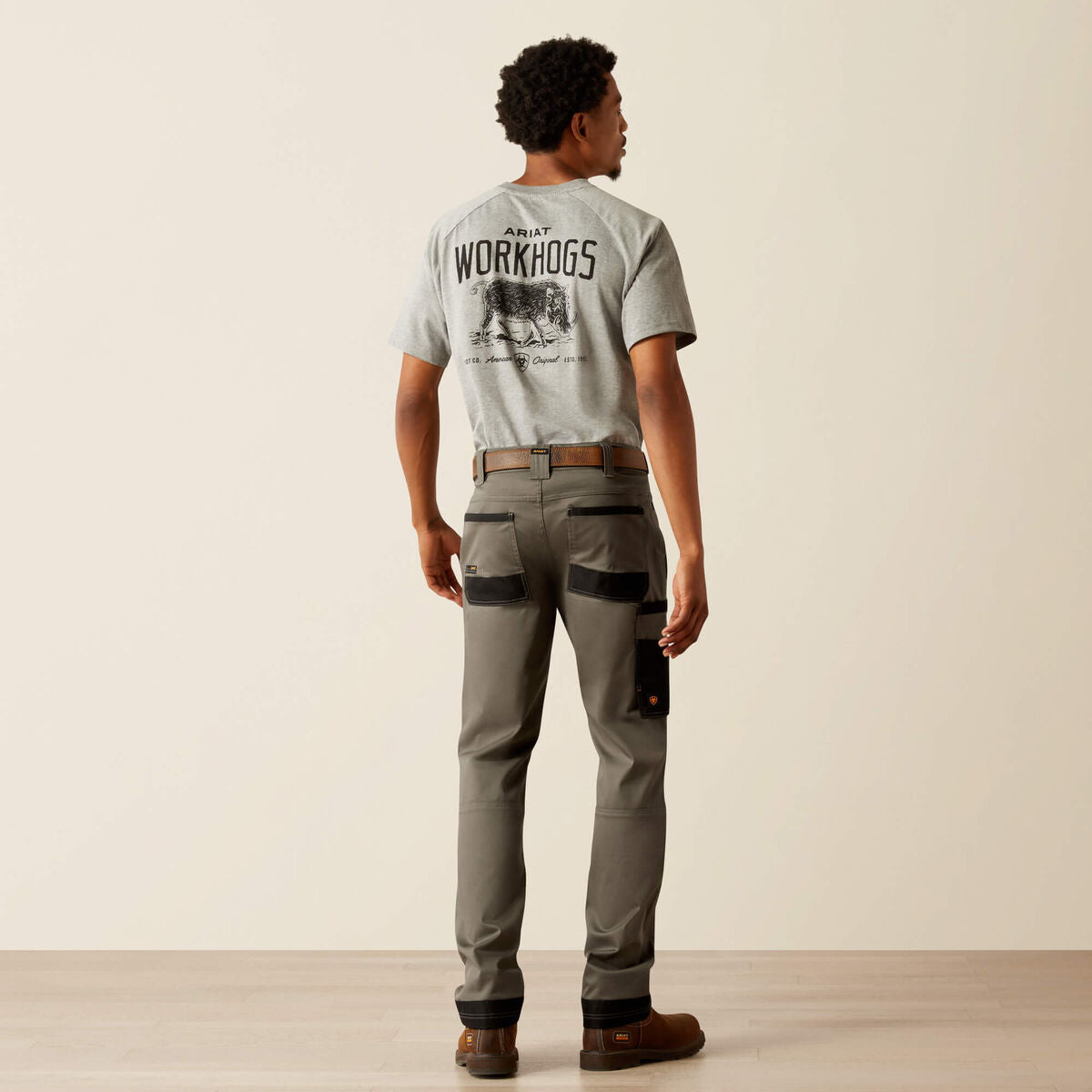 Ariat Rebar M8 Modern DuraStretch Cargo Pant — Fox Hunter, manufacturer back view