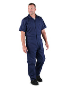 Berne Heritage Short Sleeve Poplin Coveralls — Navy, manufacturer product image