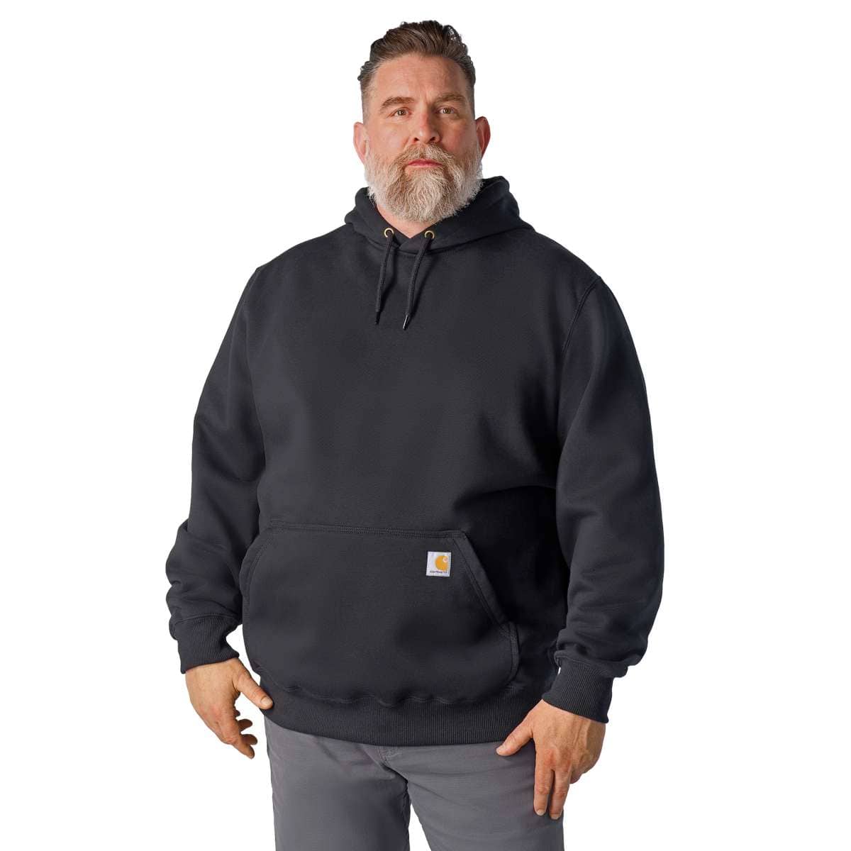 Carhartt Paxton Heavyweight Hooded Sweatshirt — 001-Black, manufacturer product photo