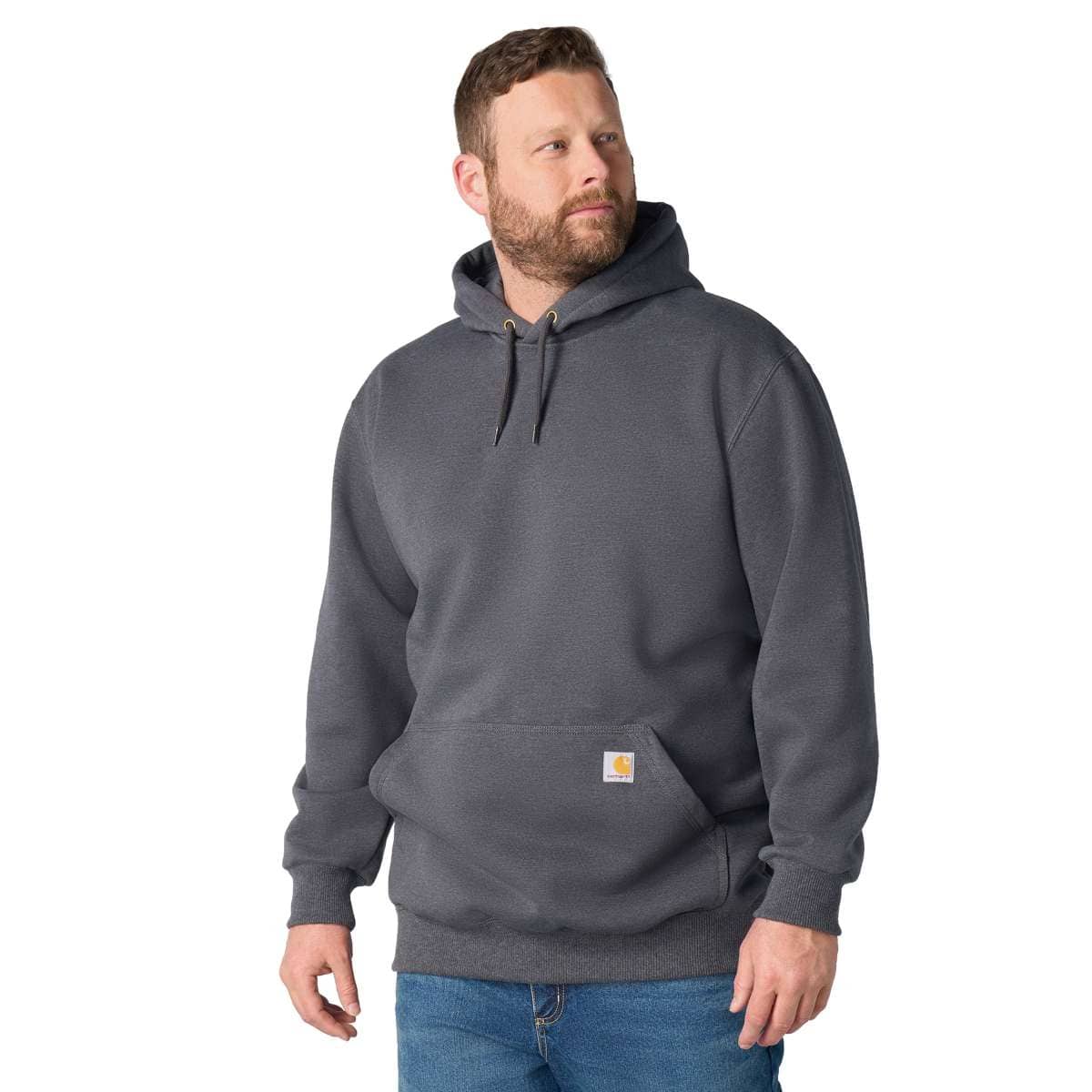 Carhartt Paxton Heavyweight Hooded Sweatshirt — 026-Carbon Heather, manufacturer product photo