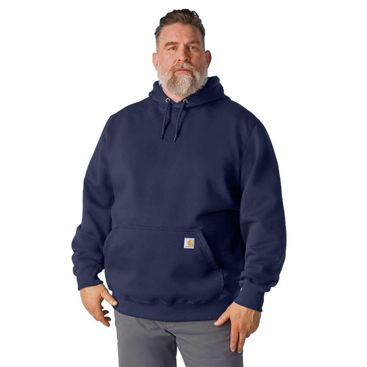 Carhartt Paxton Heavyweight Hooded Sweatshirt — 472-New Navy, manufacturer product photo