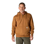 Carhartt Rain Defender Loose Fit Heavyweight Quarter-Zip Sweatshirt — BRN-Carhartt Brown, manufacturer product photo