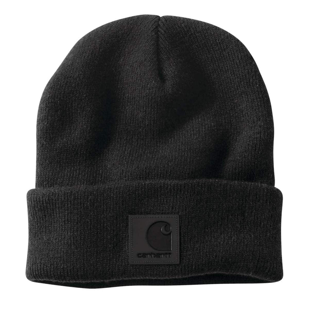 Carhartt Tonal Patch Beanie — 001-Black, manufacturer product photo