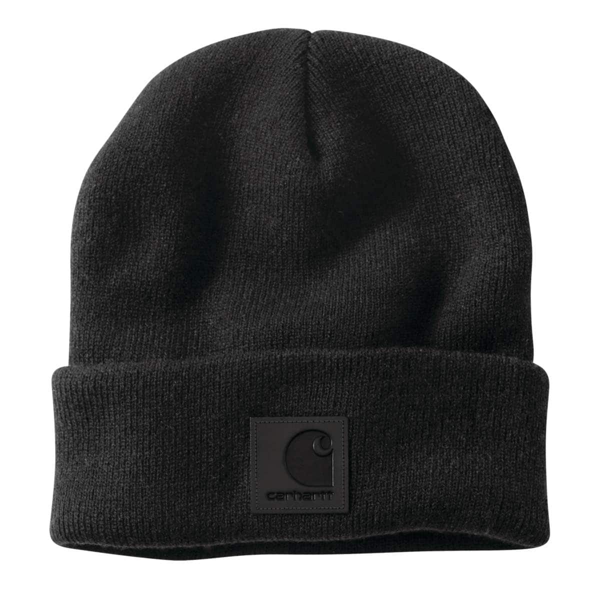 Carhartt Tonal Patch Beanie — 001-Black, manufacturer product photo