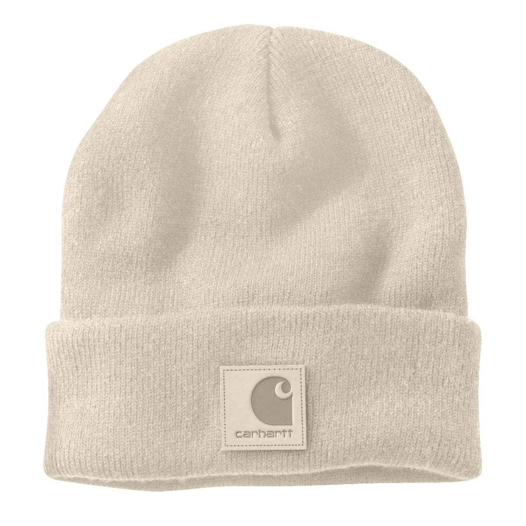 Carhartt Tonal Patch Beanie — A16-Oat Milk, manufacturer product photo