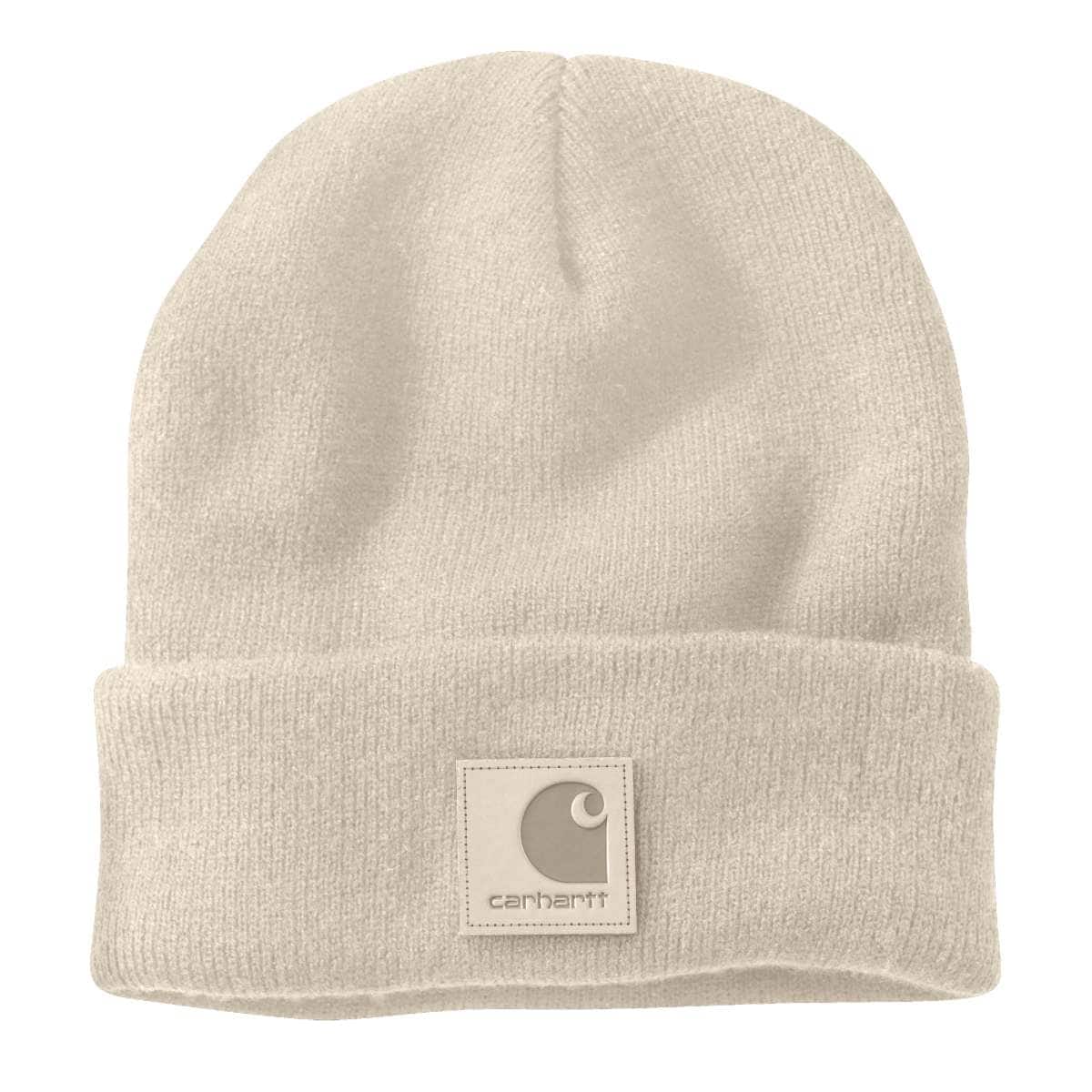 Carhartt Tonal Patch Beanie — A16-Oat Milk, manufacturer product photo