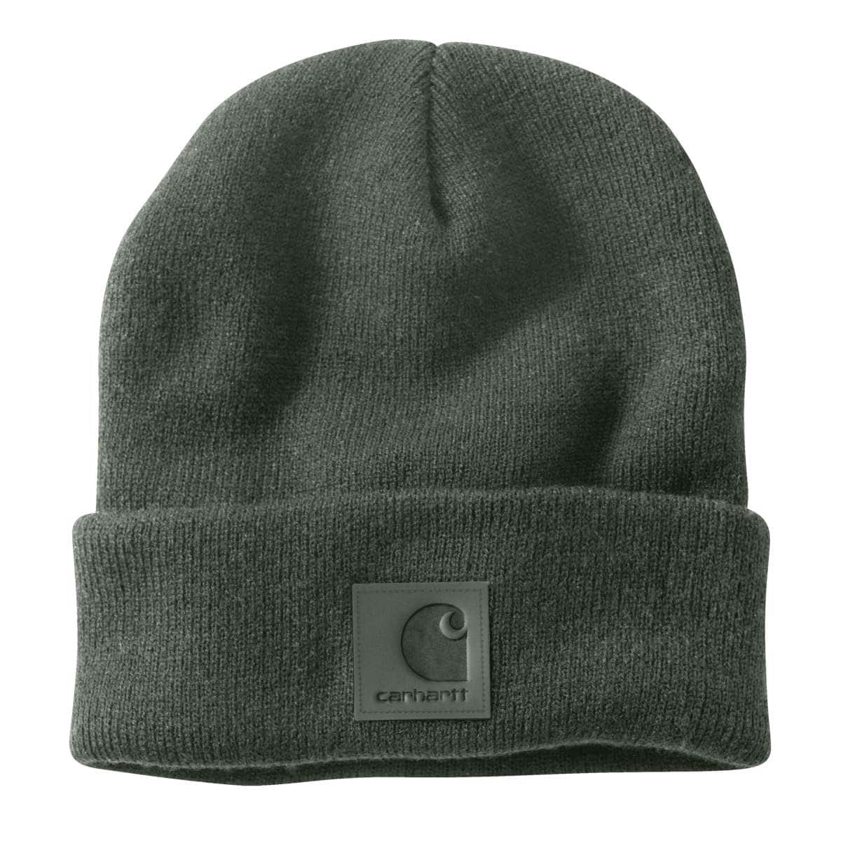 Carhartt Tonal Patch Beanie — G15-Forestry Green, manufacturer product photo