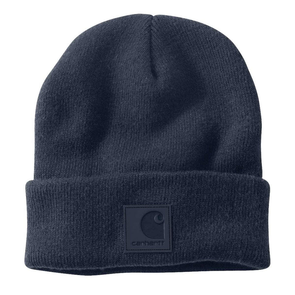 Carhartt Tonal Patch Beanie — NVY-Navy, manufacturer product photo