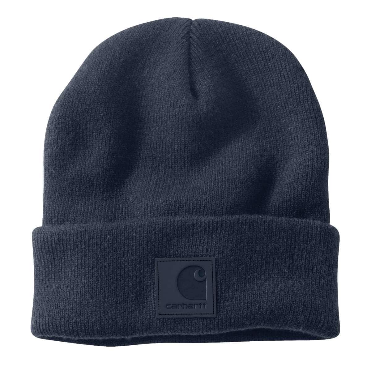 Carhartt Tonal Patch Beanie — NVY-Navy, manufacturer product photo