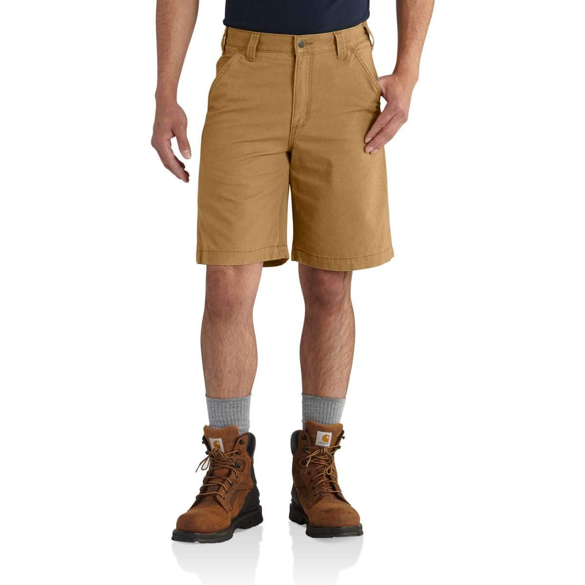 Carhartt Rugged Flex® Relaxed Fit Canvas Work Short — Hickory-918, manufacturer product photo