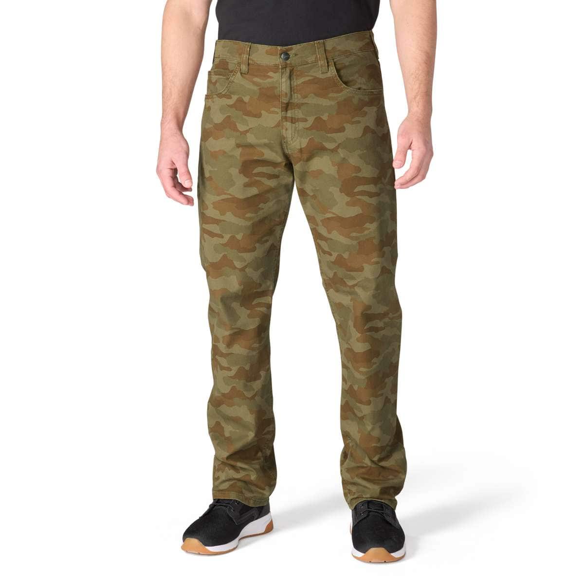 Carhartt Rugged Flex® Relaxed Fit Canvas 5-Pocket Work Pant — GP5-Army Green Camo, manufacturer product image