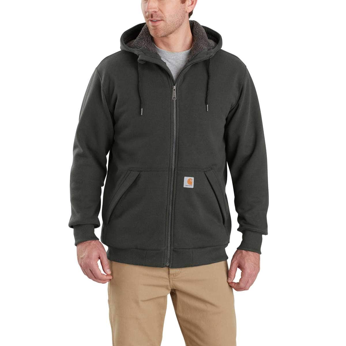 Carhartt Rockland Sherpa Lined Hooded Sweatshirt — 306-Peat, manufacturer product photo