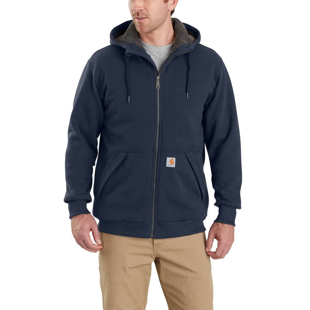Carhartt Rockland Sherpa Lined Hooded Sweatshirt — 472-New Navy, manufacturer product photo