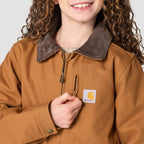 Carhartt Kids Detroit Jacket — D15-Carhartt Brown, detail