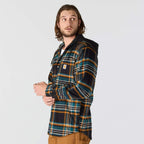 Carhartt Rugged Flex™ Relaxed Fit Flannel Fleece Lined Hooded Shirt Jac — N61-Black, additional manufacturer view