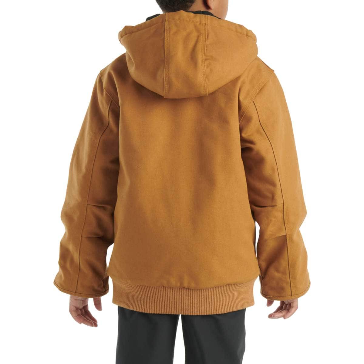 Carhartt Kids Youth Canvas Active Jacket — Brown-D15, back