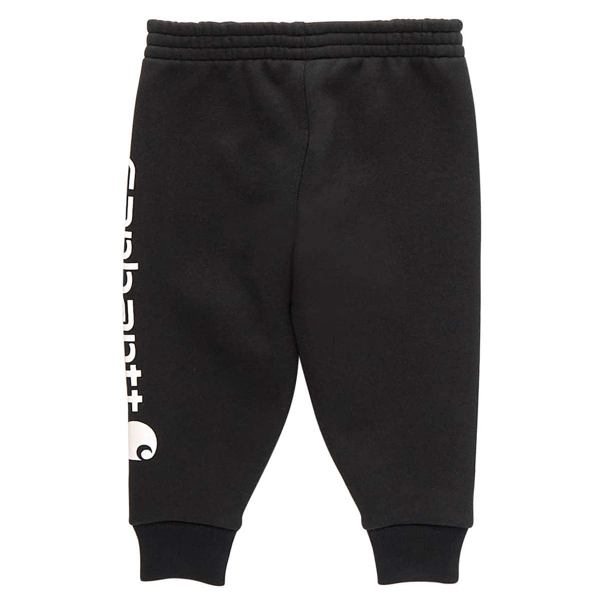 Carhartt Kids Fleece Logo Sweatpant (Infant/Toddler) — Black-K01, back