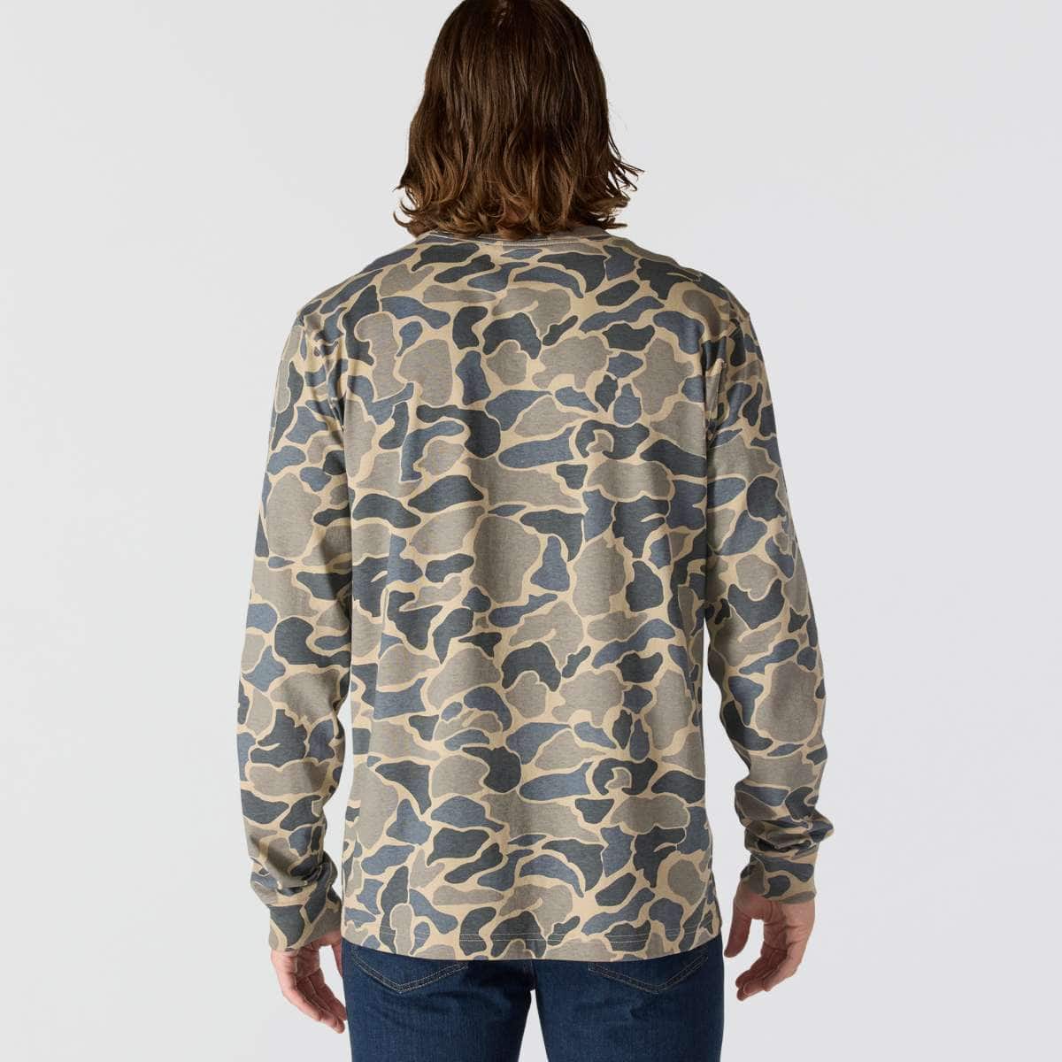 Carhartt Relaxed Fit Heavyweight Long-Sleeve Pocket Camo Logo Graphic T-Shirt — GM5-Khaki Vintage Camo, additional manufacturer view