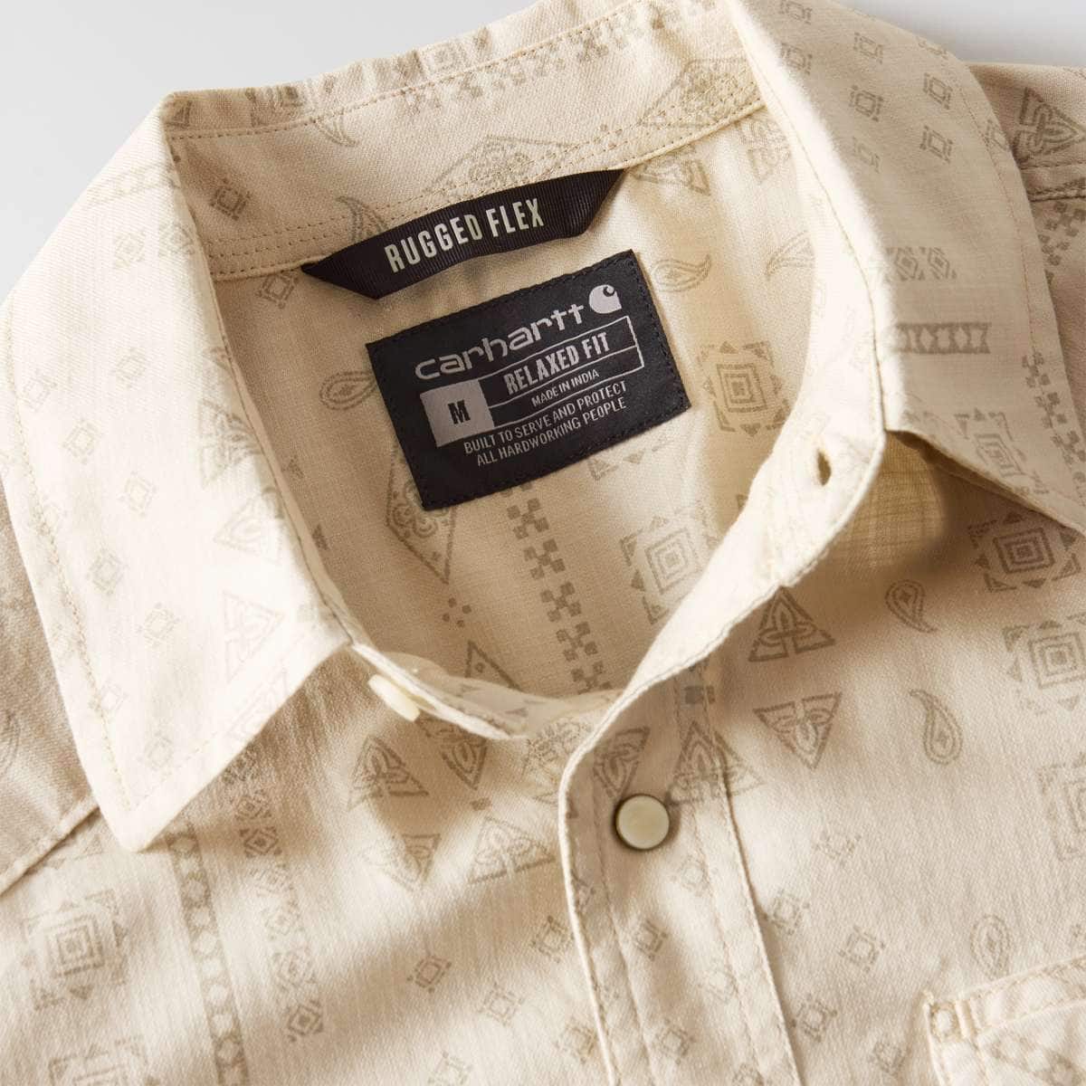 Carhartt Montana Bozeman Relaxed Short Sleeve Plaid Shirt — A55- Cobblestone Bandana Print, additional manufacturer view