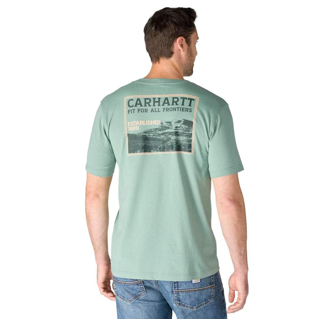 Carhartt Irvine Relaxed Frontiers T-Shirt — Green Slate, manufacturer product photo