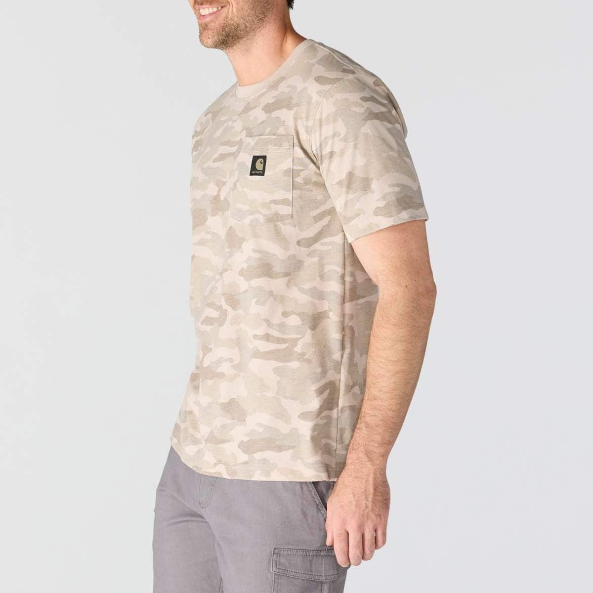 Carhartt Irvine Relaxed Camo T-Shirt — A51-Fossil Tan Camo, additional manufacturer view