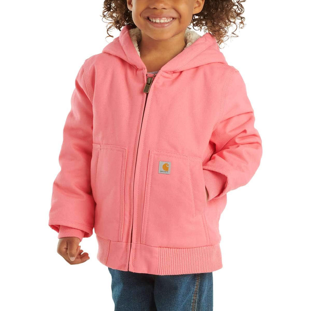 Carhartt Kids Infant Canvas Active Jacket — Med Pink-P391, product photograph