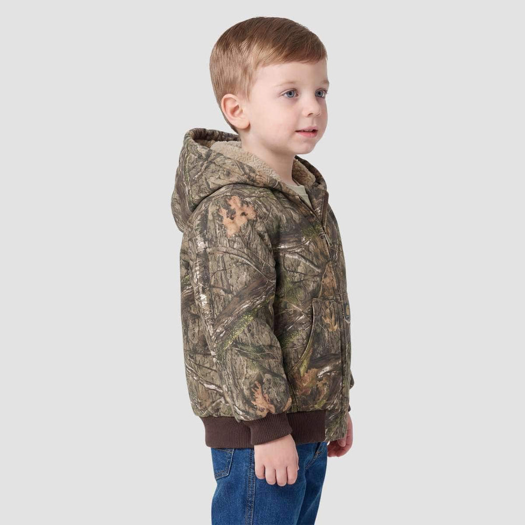 Carhartt Kids Canvas Insulated Hooded Camo Jacket Toddler — CR27-Mossy Oak Country DNA, side