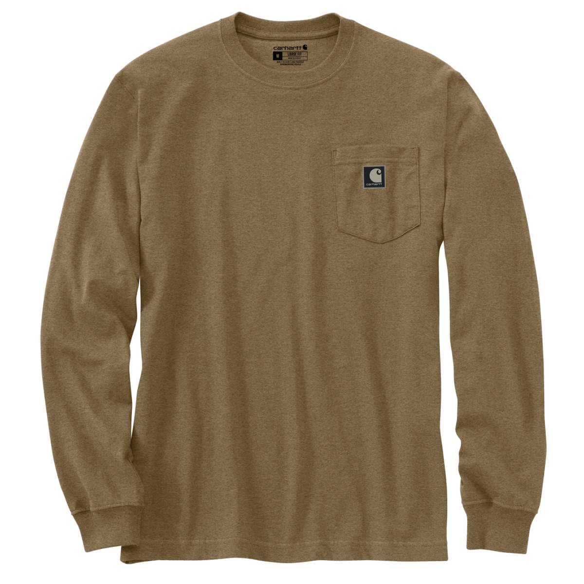 Carhartt Irvine Relaxed Camo Badge Long-Sleeve T-Shirt — GR8-Night Fatigue Heather, additional manufacturer view