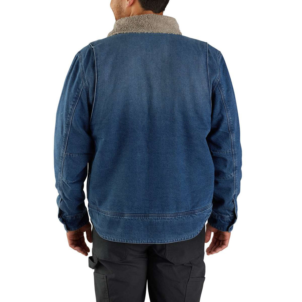 Carhartt Relaxed Fit Denim Sherpa-Lined Jacket — Beech, additional manufacturer view