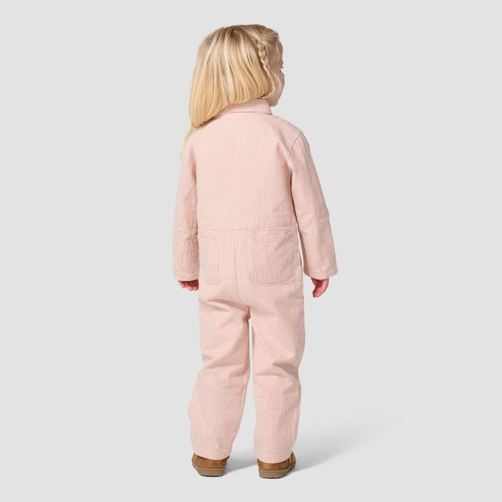 Carhartt Kids Snap-Front Twill Stripe Coverall — CP54-Dusty Pink, back