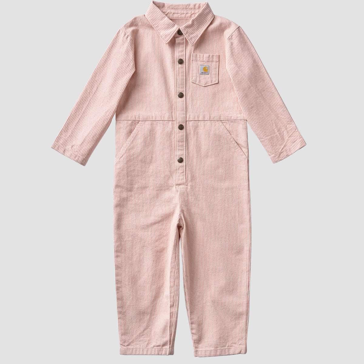 Carhartt Kids Snap-Front Twill Stripe Coverall — CP54-Dusty Pink, additional manufacturer view